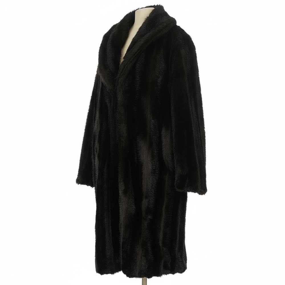 House of CB CALLIE Dark Brown Faux Fur Coat | Size L | Like New - Picture 13 of 15